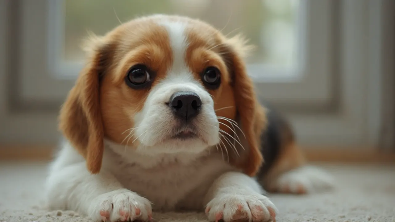 Beagle after maintenance trim grooming