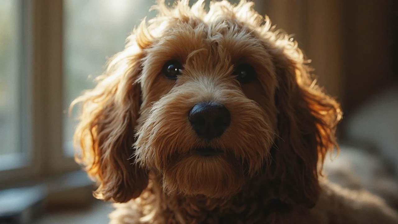 Bernedoodle after de-matting grooming