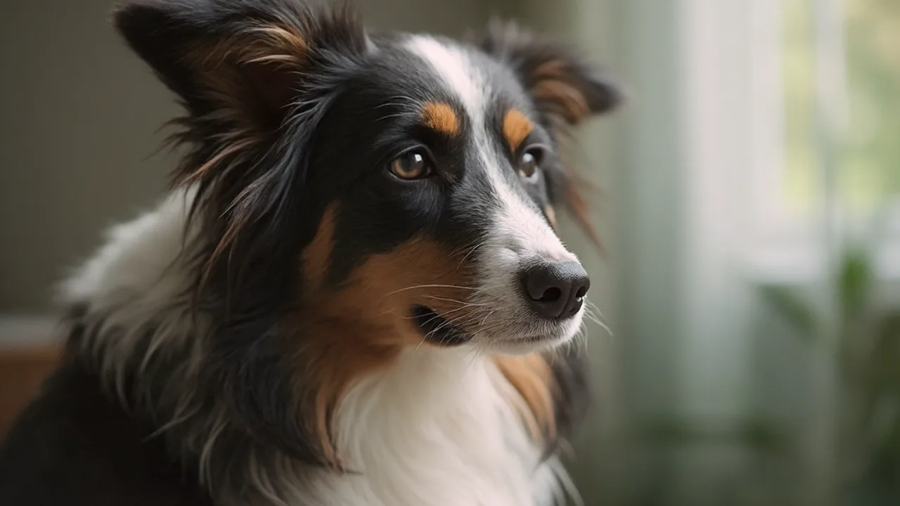 Border Collie before grooming