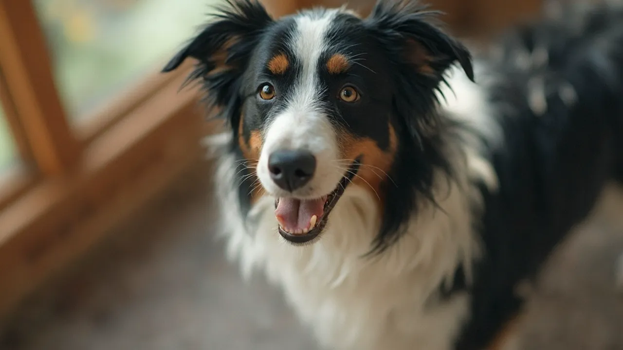 Border Collie before grooming
