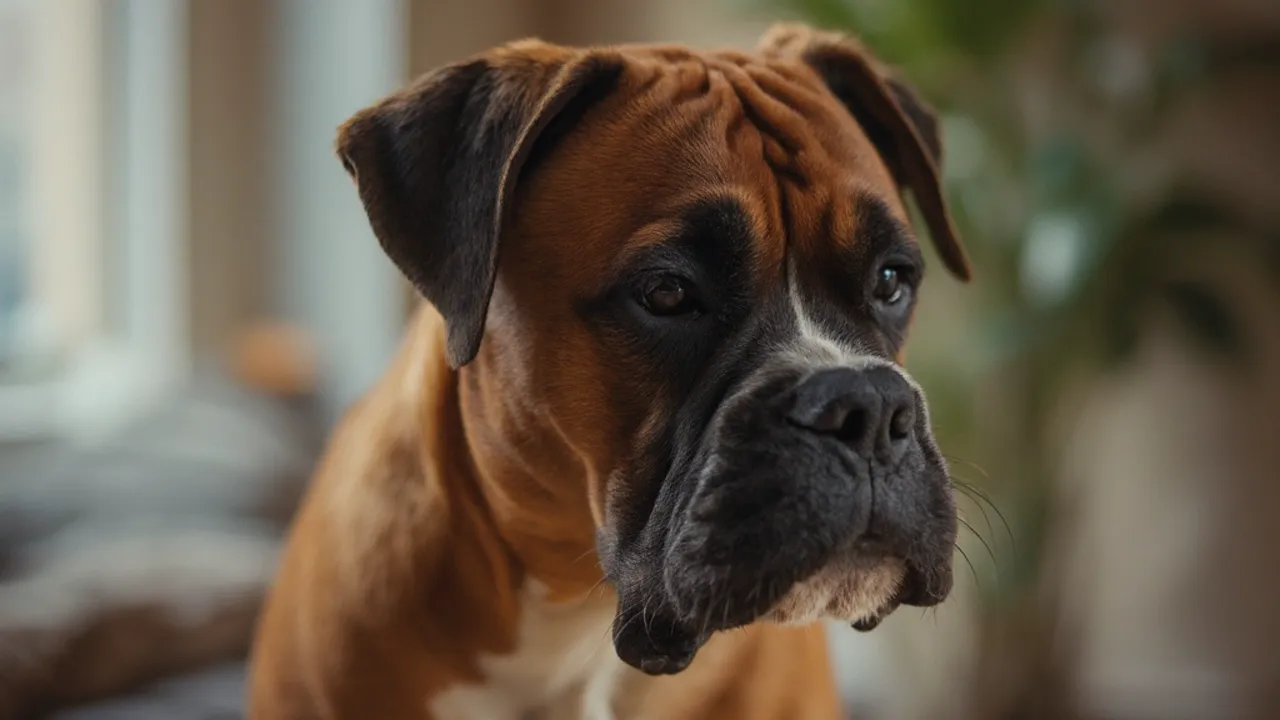 Boxer after de-matting grooming