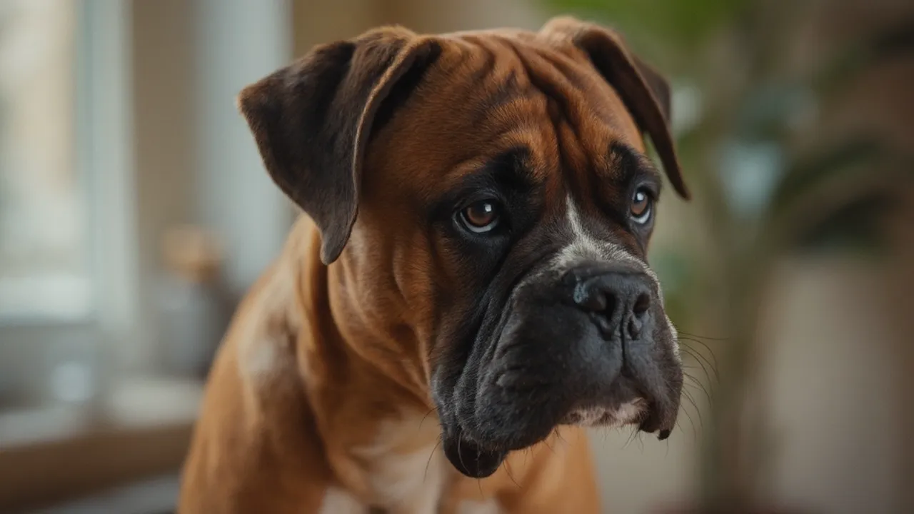 Boxer before grooming