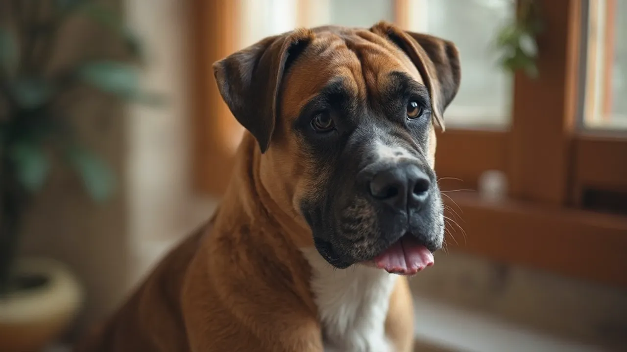 Boxer before grooming