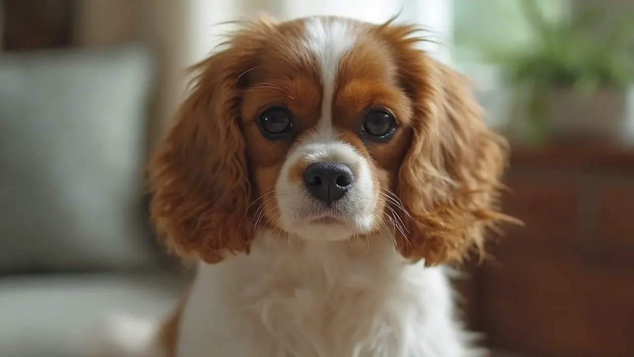 Cavalier King Charles Spaniel before grooming