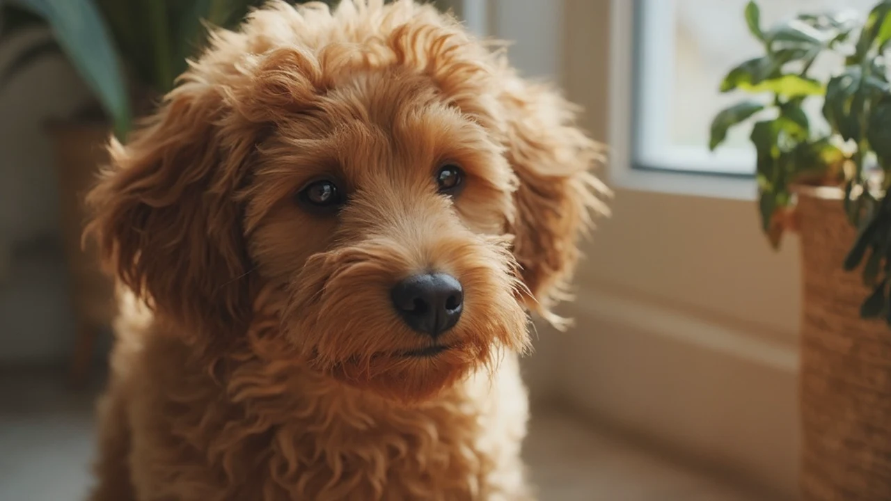 Cavapoo after de-matting grooming