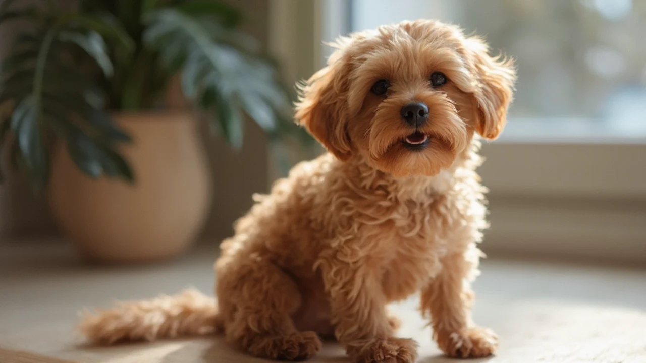 Cavapoo after grooming