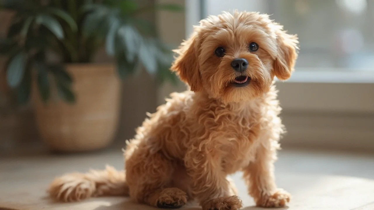 Cavapoo before grooming