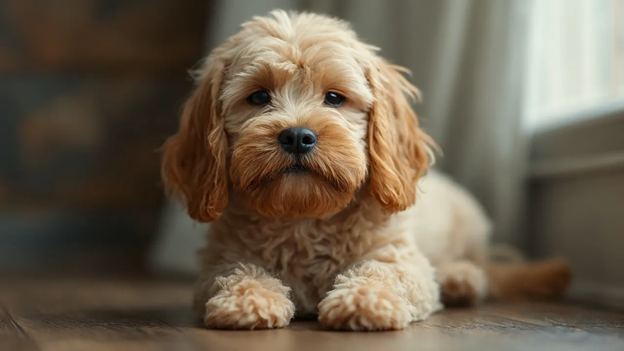 Cavapoo after maintenance trim grooming