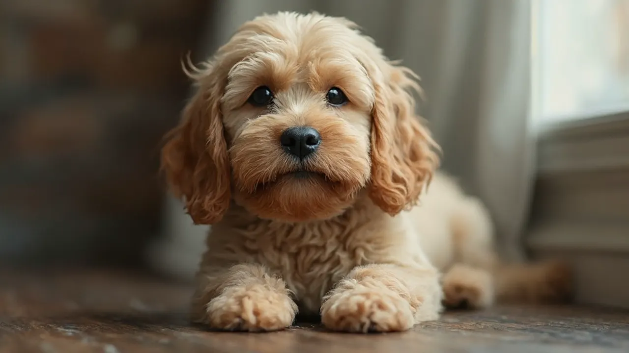 Cavapoo before grooming