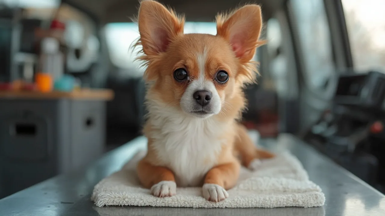 Chihuahua after de-matting grooming