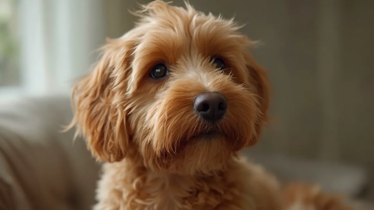Cockapoo after de-matting grooming