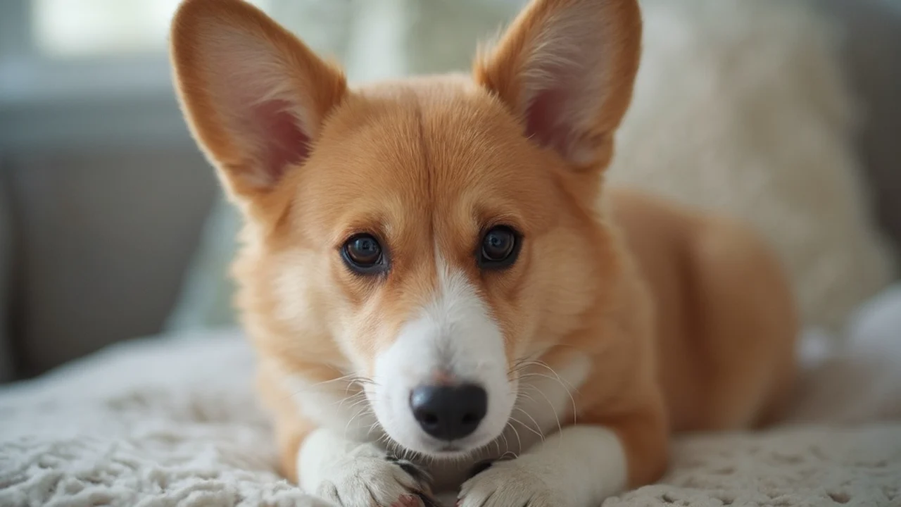 Pembroke Welsh Corgi after maintenance trim grooming