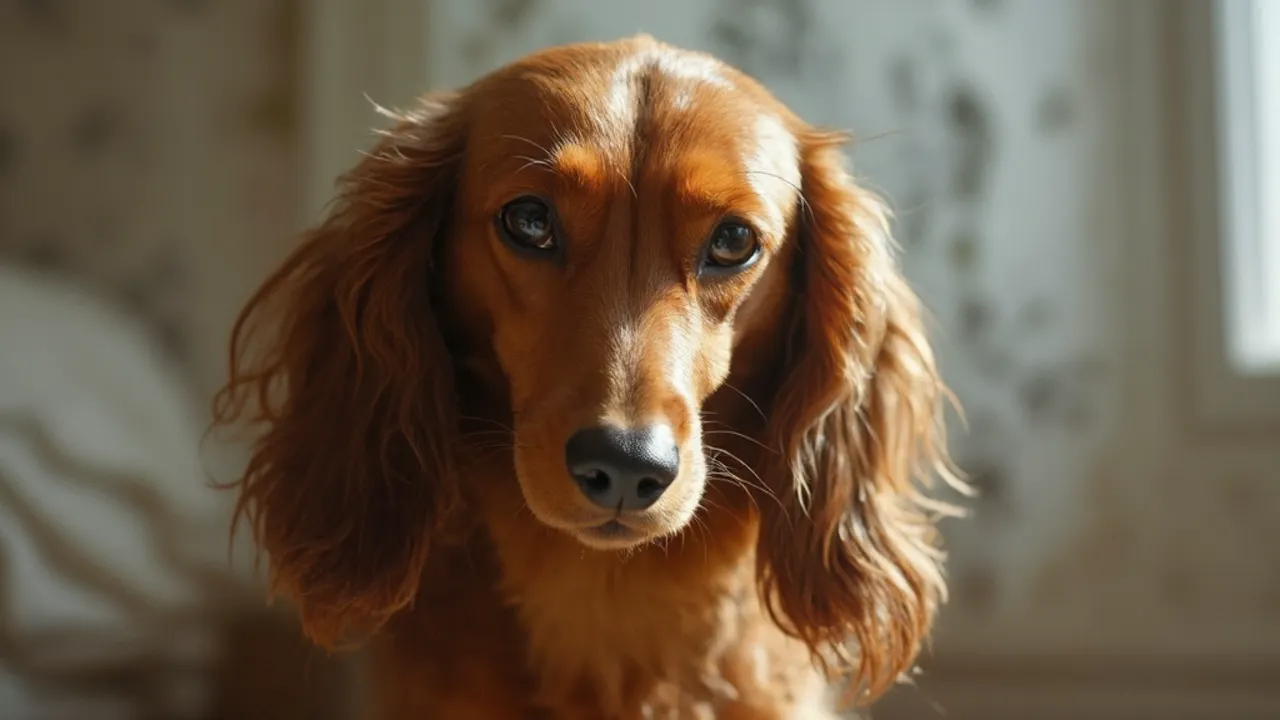 Dachshund before grooming