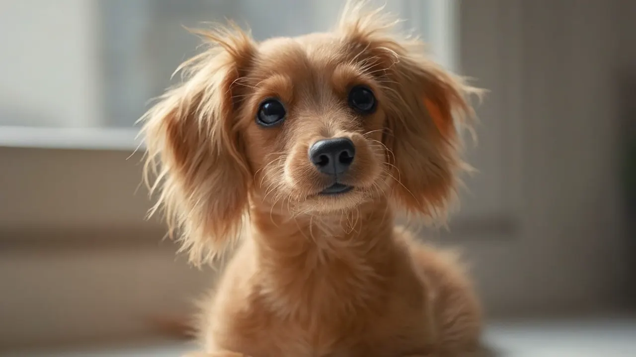 Dachshund after grooming