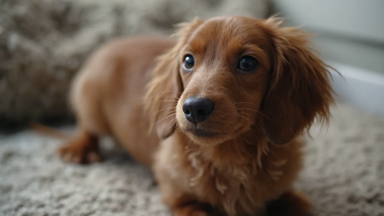 Dachshund after maintenance trim grooming