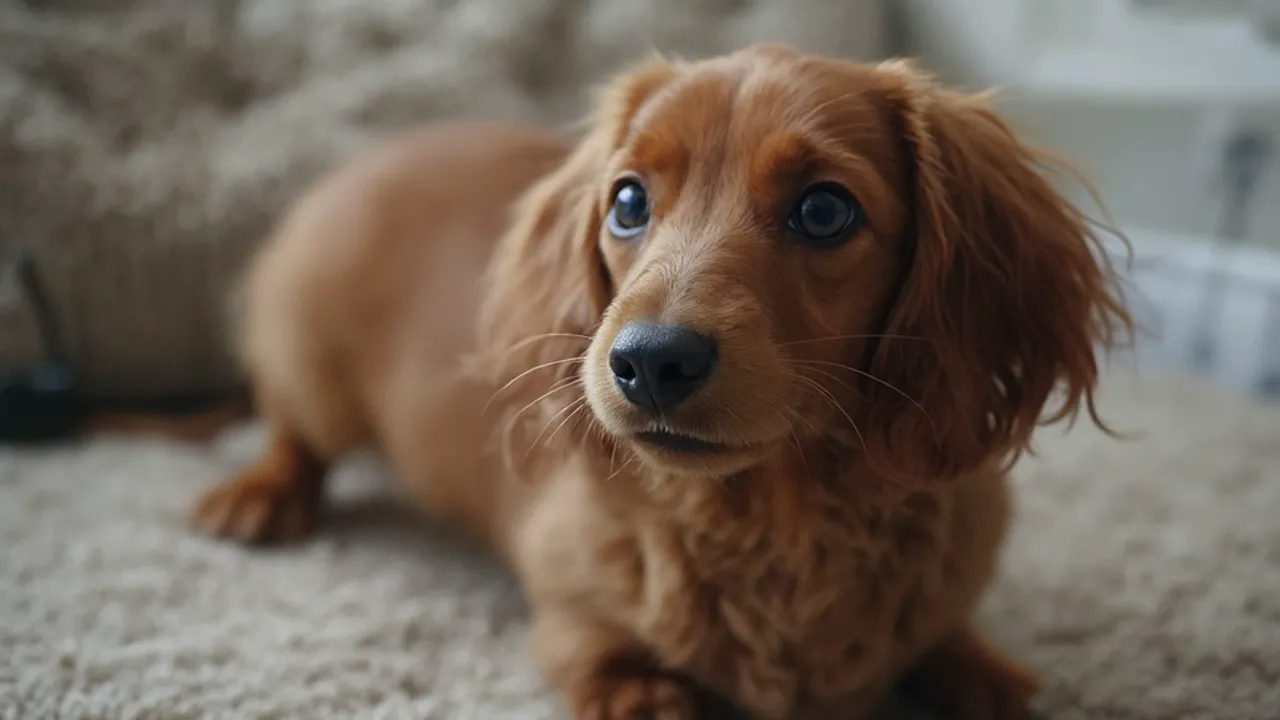 Dachshund before grooming
