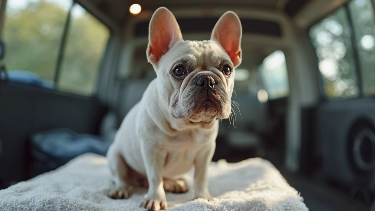 French Bulldog after maintenance trim grooming