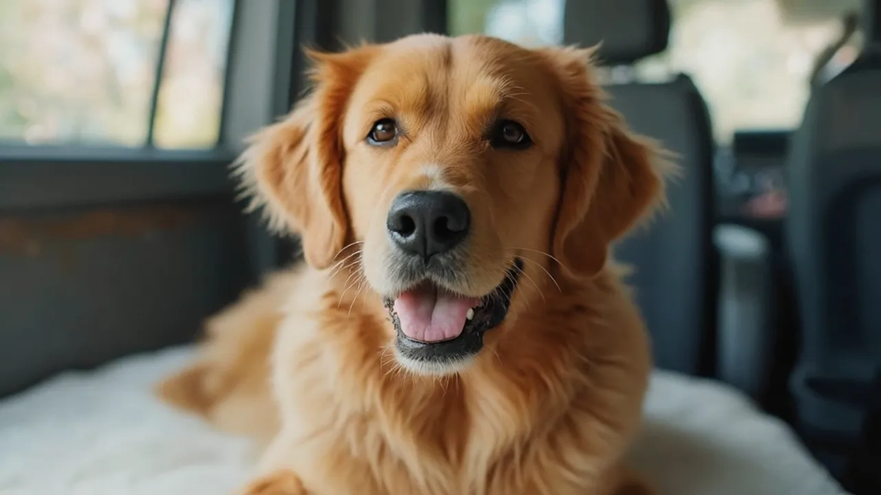 Golden Retriever before grooming