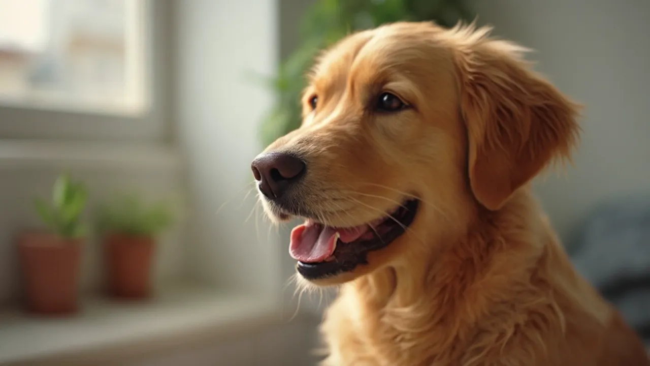 Golden Retriever after grooming