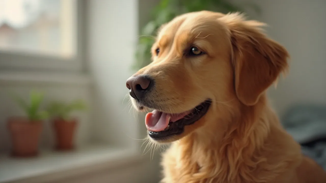 Golden Retriever before grooming