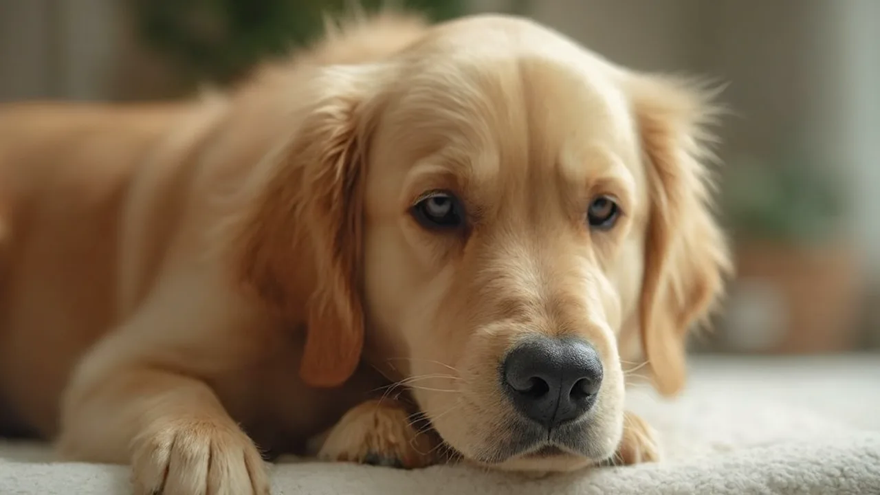 Golden Retriever before grooming