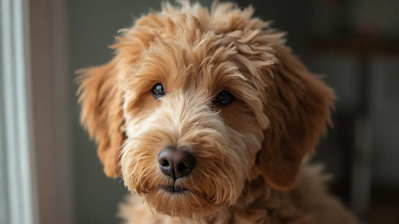 Goldendoodle before grooming