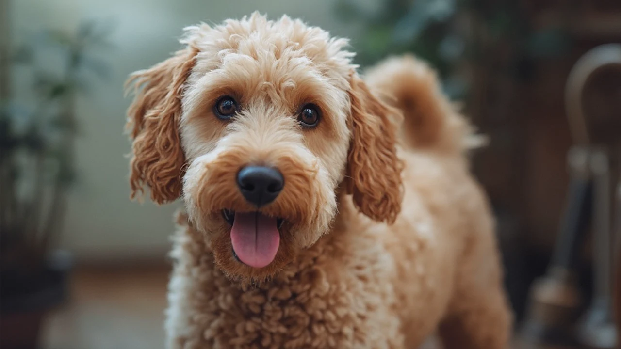 Goldendoodle after grooming