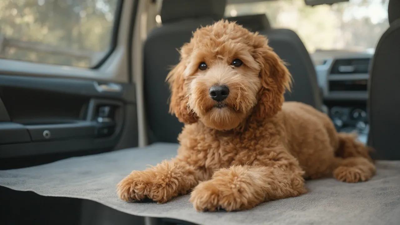 Goldendoodle after maintenance trim grooming