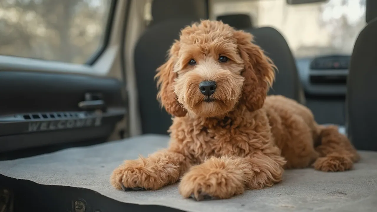 Goldendoodle before grooming