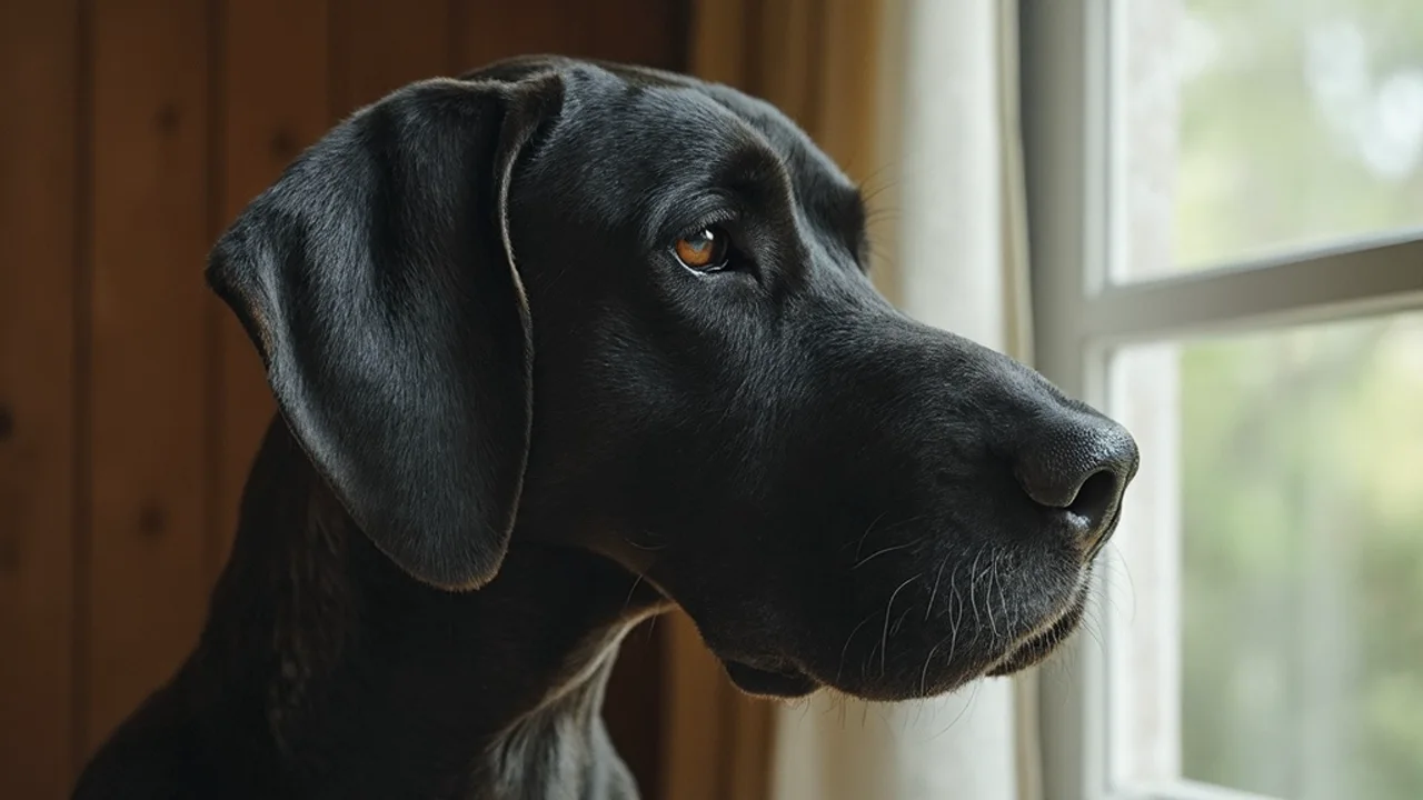 Great Dane before grooming