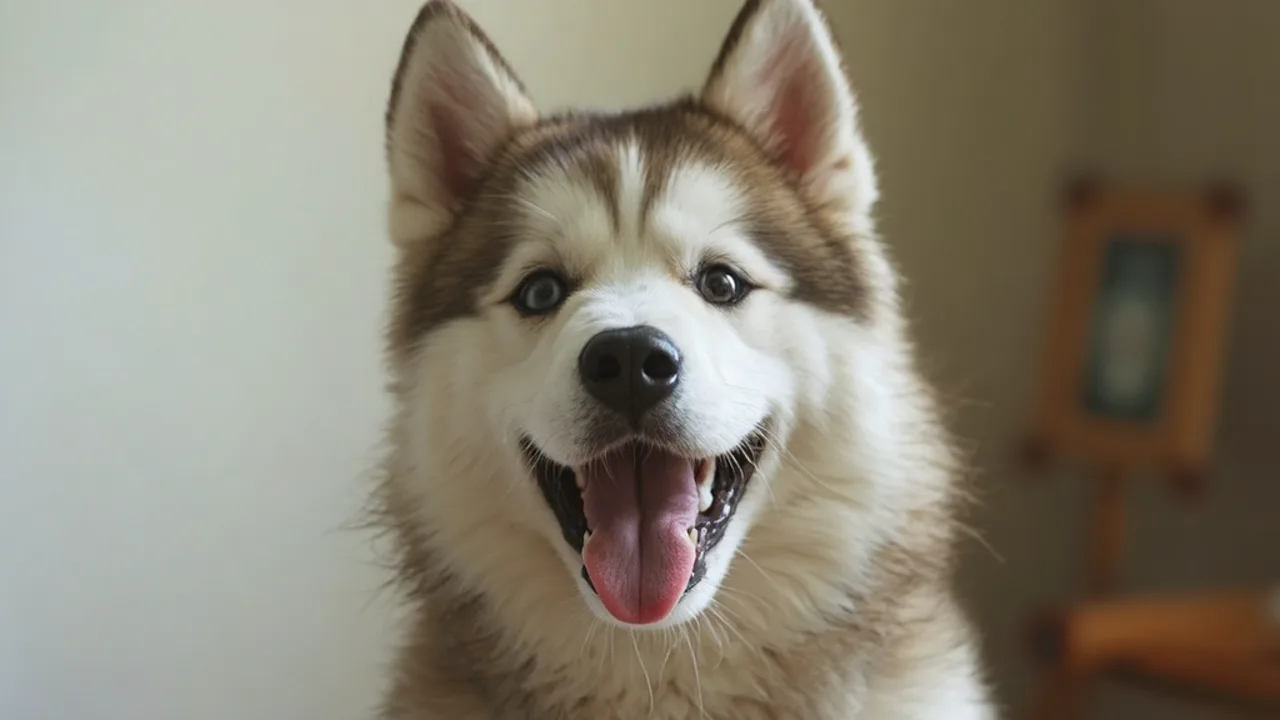 Siberian Husky before grooming
