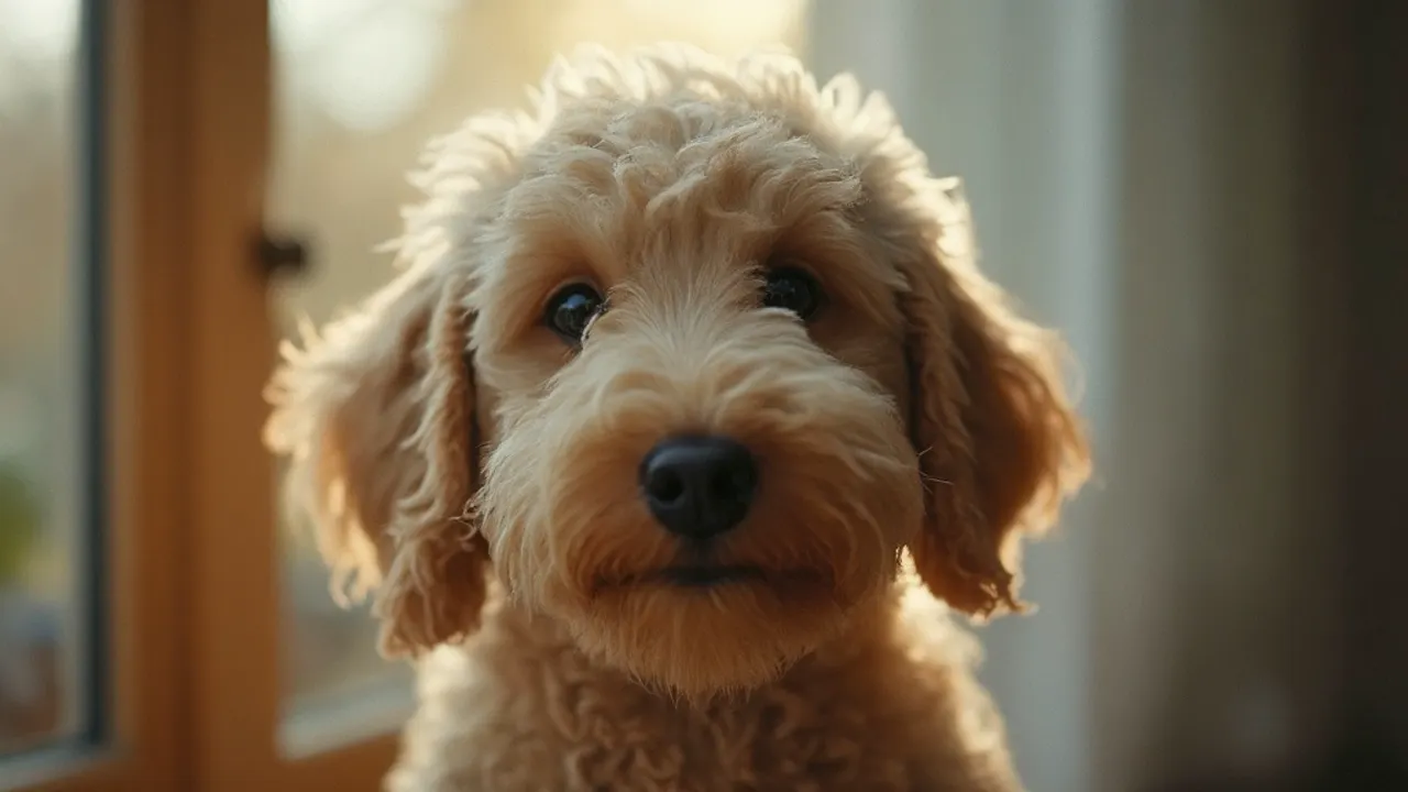 Labradoodle before grooming