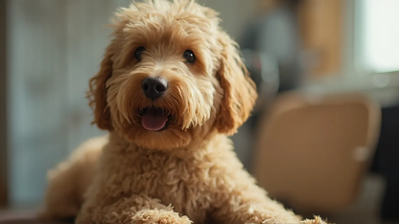 Labradoodle after grooming