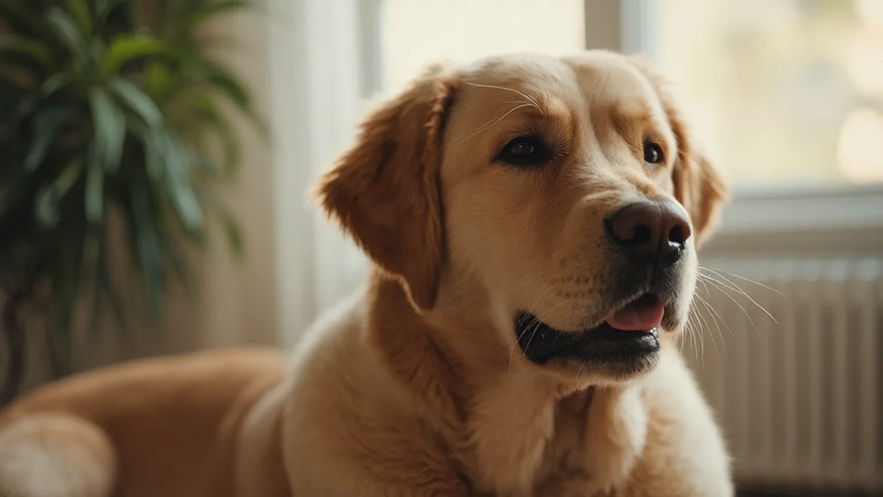 Labrador Retriever after de-matting grooming