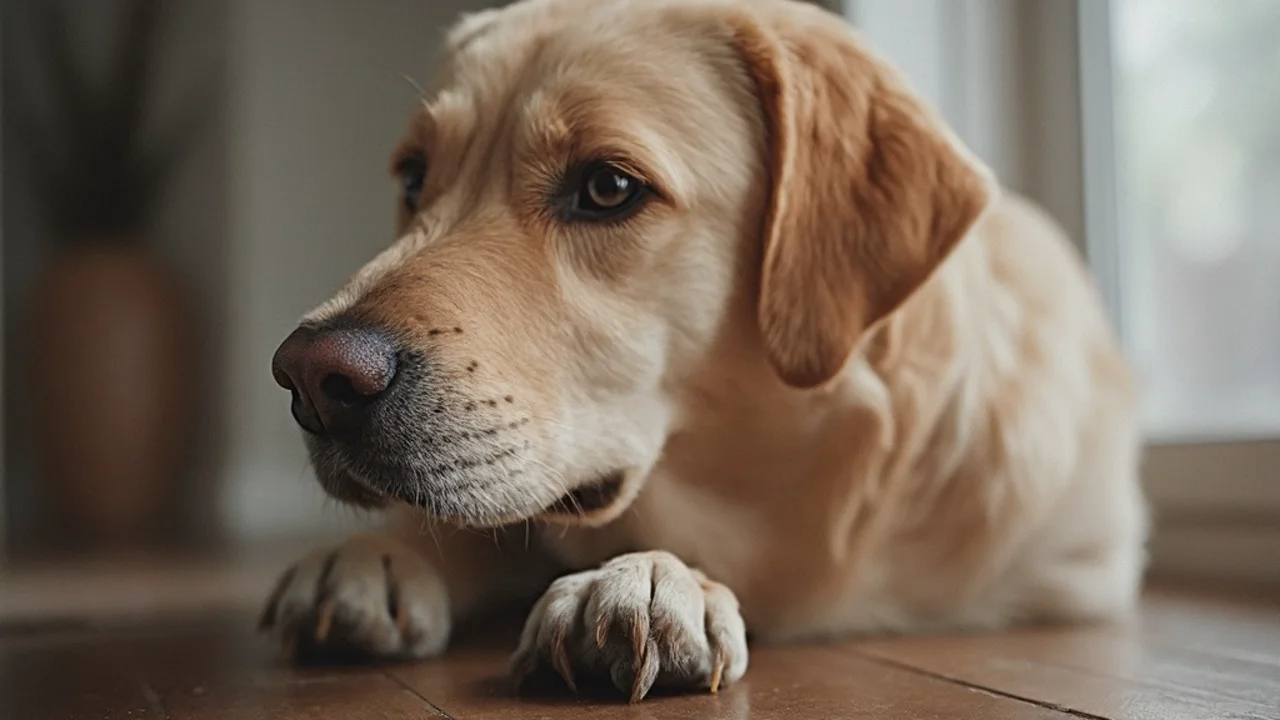 Labrador Retriever before grooming