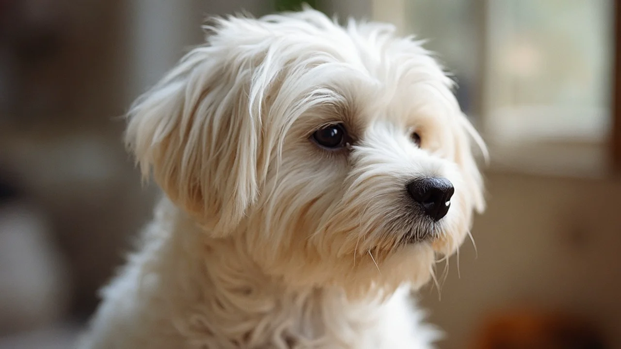 Maltese after de-matting grooming
