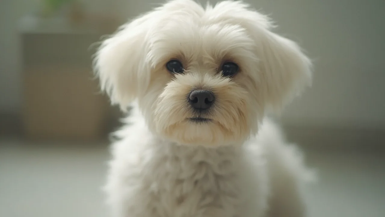 Maltese before grooming