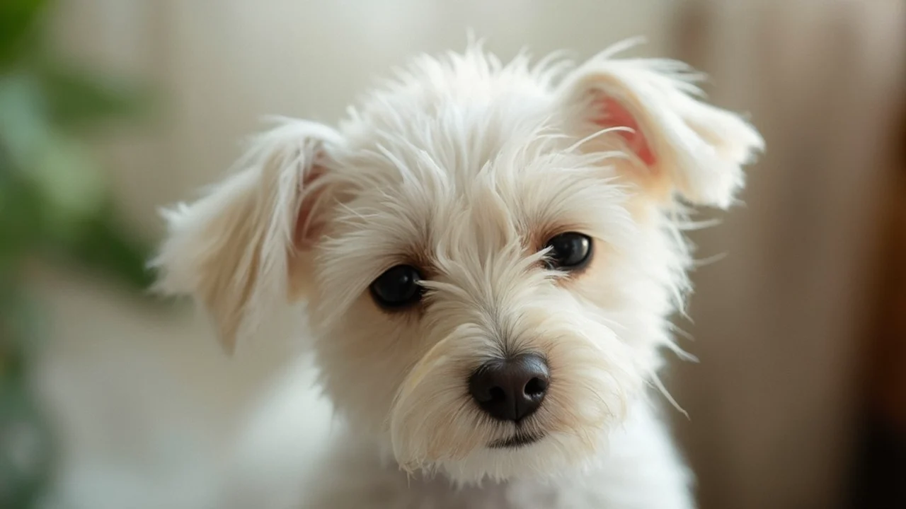 Maltese before grooming