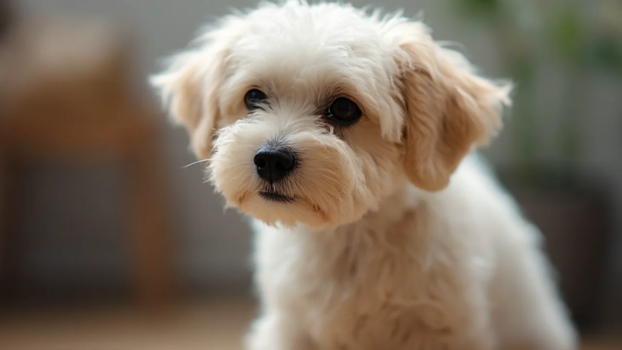 Maltipoo after grooming