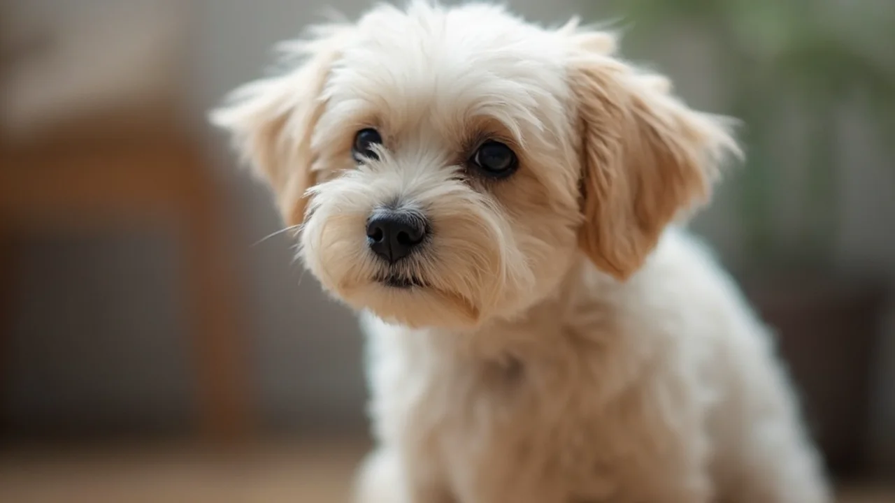 Maltipoo before grooming