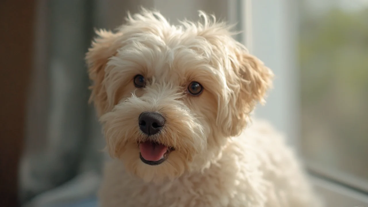 Maltipoo after maintenance trim grooming