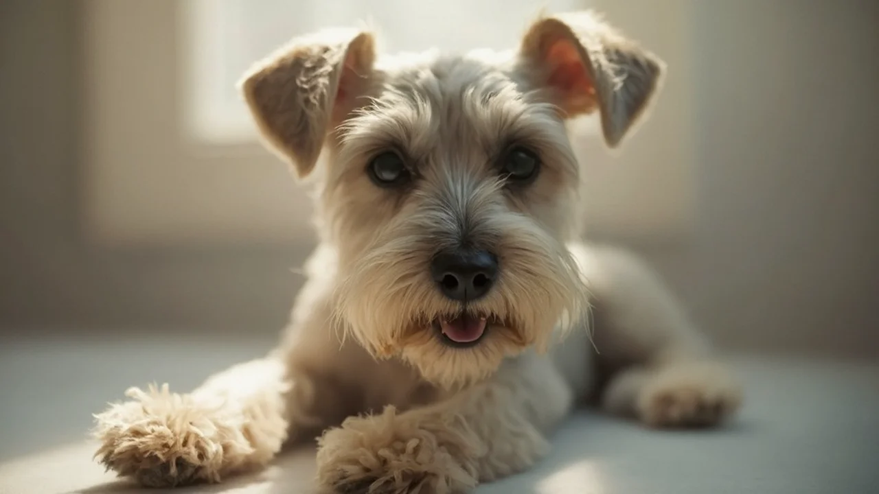 Miniature Schnauzer before grooming