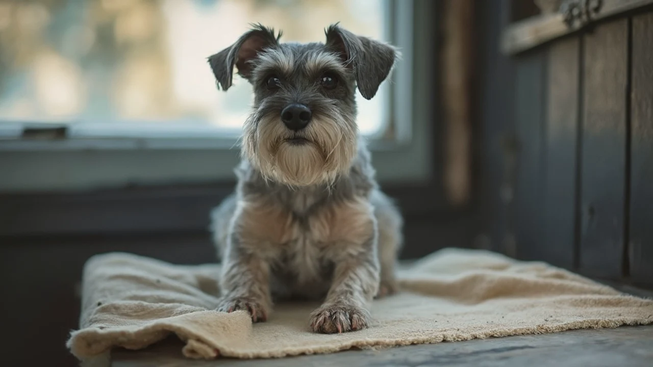 Miniature Schnauzer before grooming