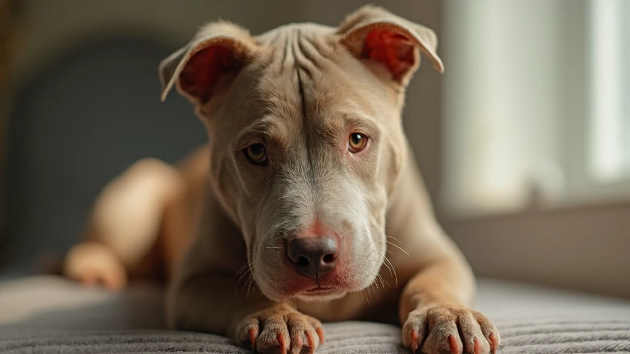 Pit Bull (American Pit Bull Terrier) before grooming