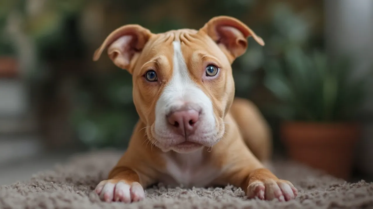 Pit Bull (American Pit Bull Terrier) before grooming