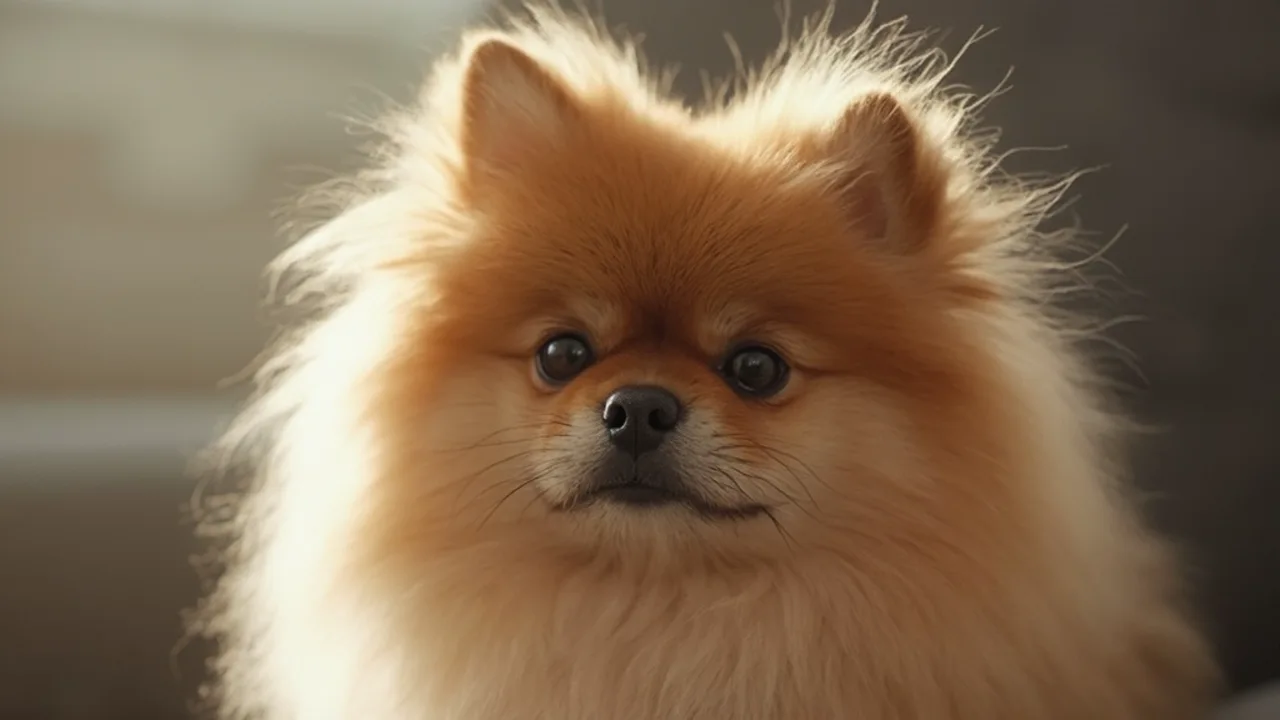 Pomeranian before grooming