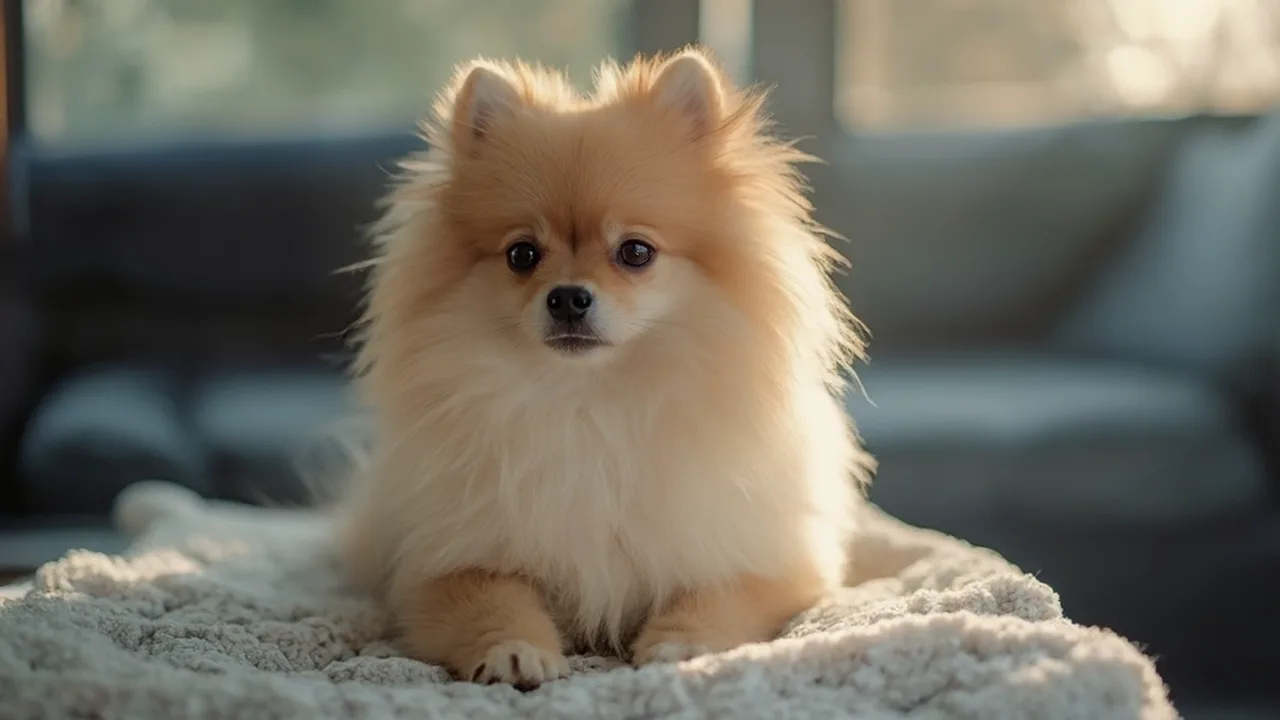 Pomeranian before grooming