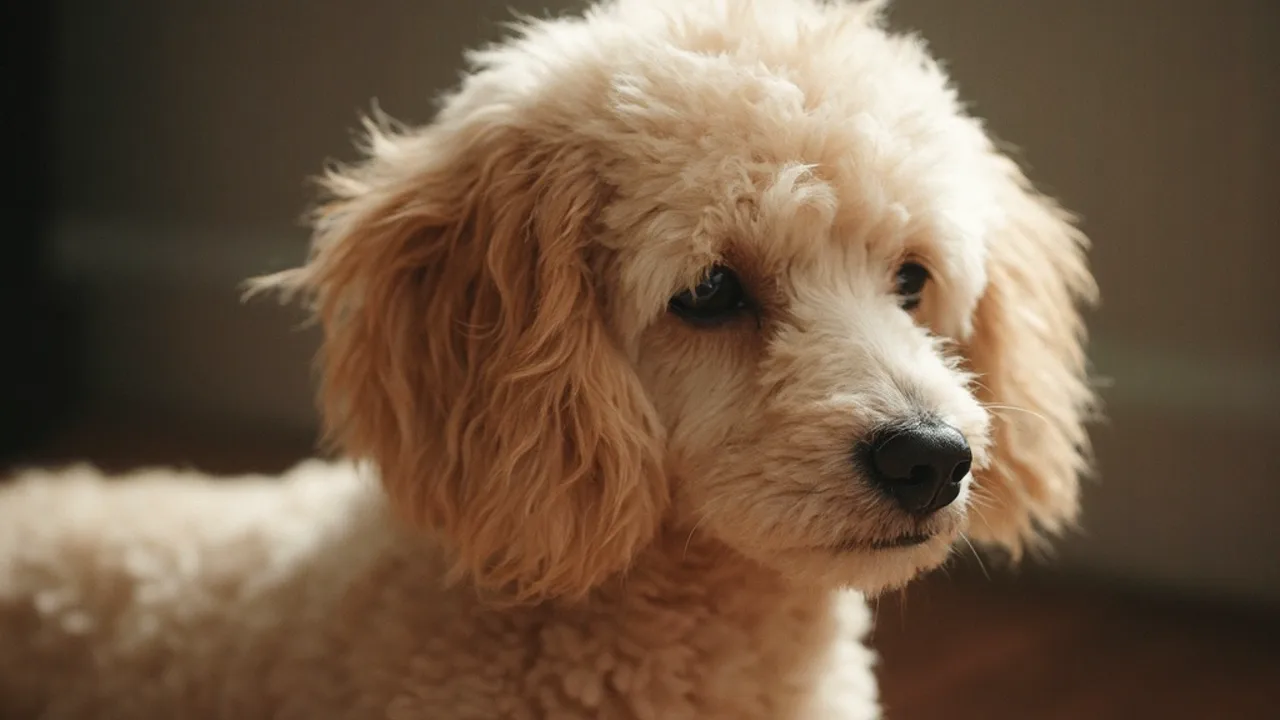 Poodle after de-matting grooming