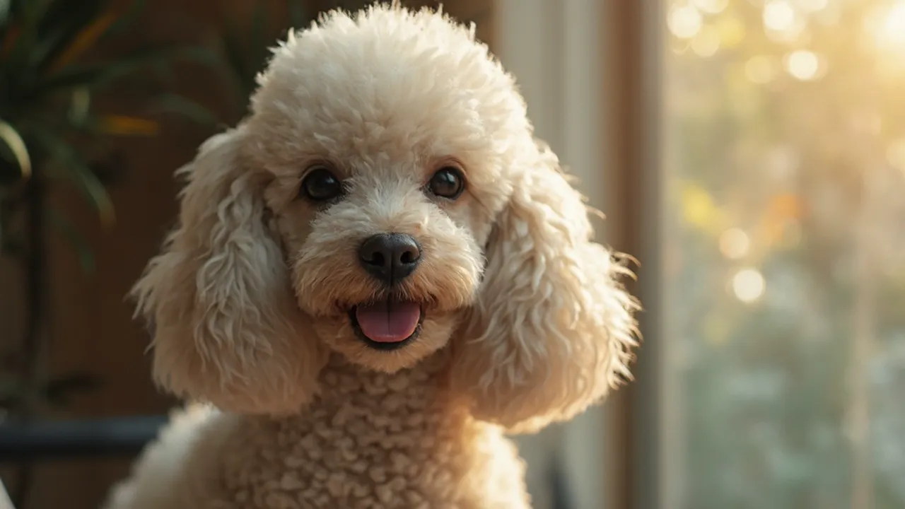 Poodle after grooming