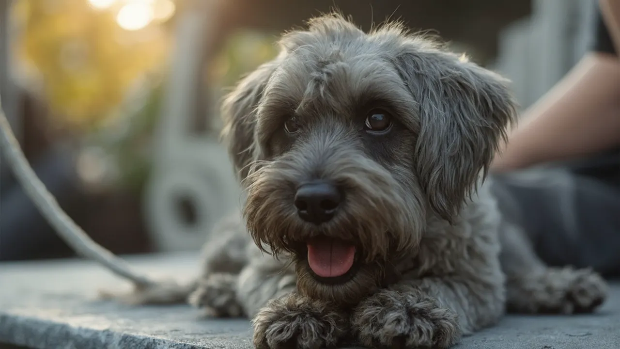 Portuguese Water Dog before grooming